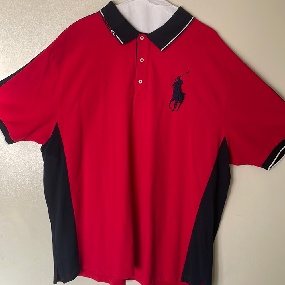 Polo Ralph Lauren Polo shirt, red with blue and white accent colors